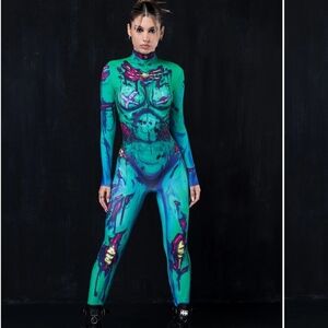Badinka Zombie Reckoning Costume One Piece Bodysuit Cosplay Small